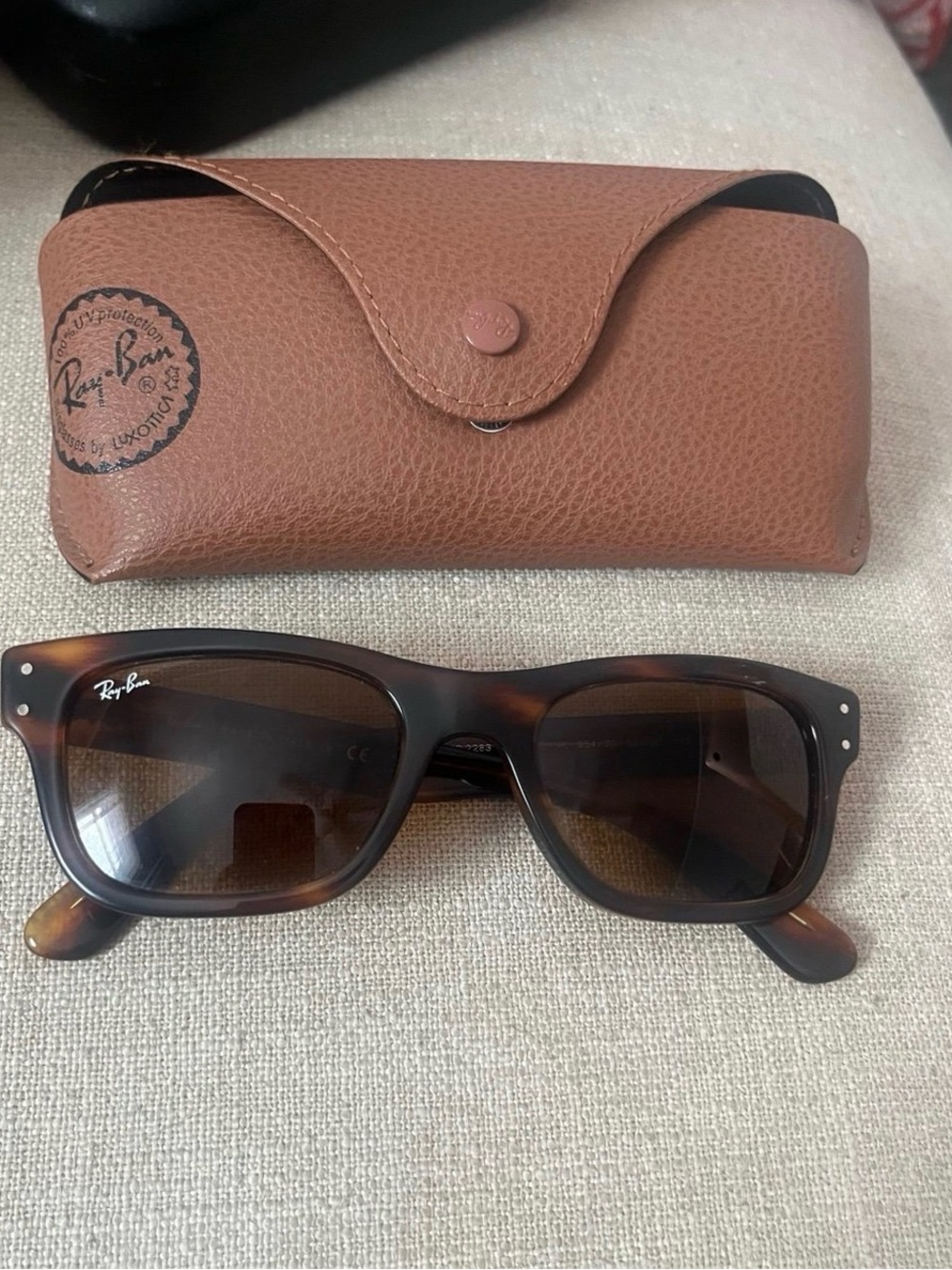 Ray-Ban Mr Burbank tortoise shell  RB2283 Sunglasses with case